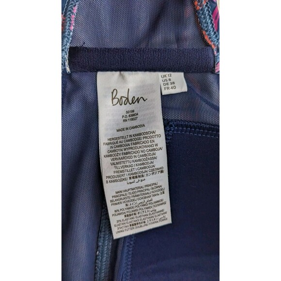 NWOT BODEN Bikini Set Size 8 Swimsuit Navy Blue Floral Amazing Quality Beach #5 - Picture 7 of 9